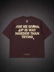 SCRIPT TEE BROWN